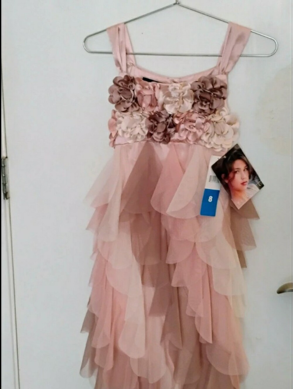 Girls' Cocoa Floral Tulle Party Dress
